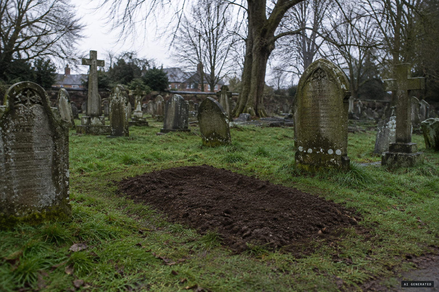 Ellen Hammell's grave in Old Ipswich Cemetery, with no headstone