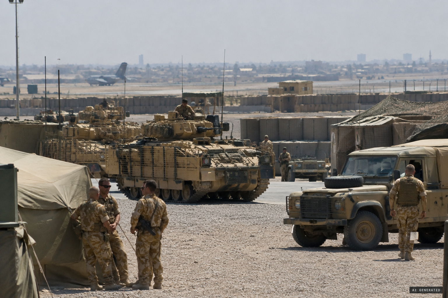 The main British base at Basra airport, summer 2007