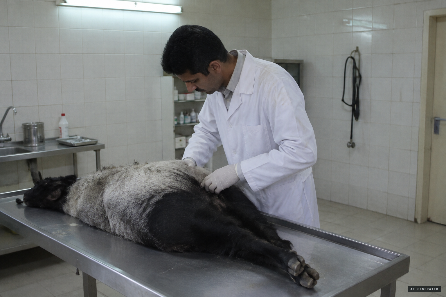 Mushtaq Abdul-Mahdi inspects the dead animals: native al-Girta