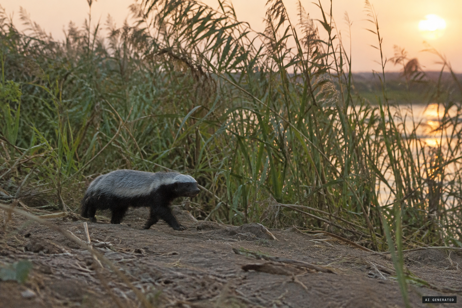 A honey badger, far smaller than the rumour allowed