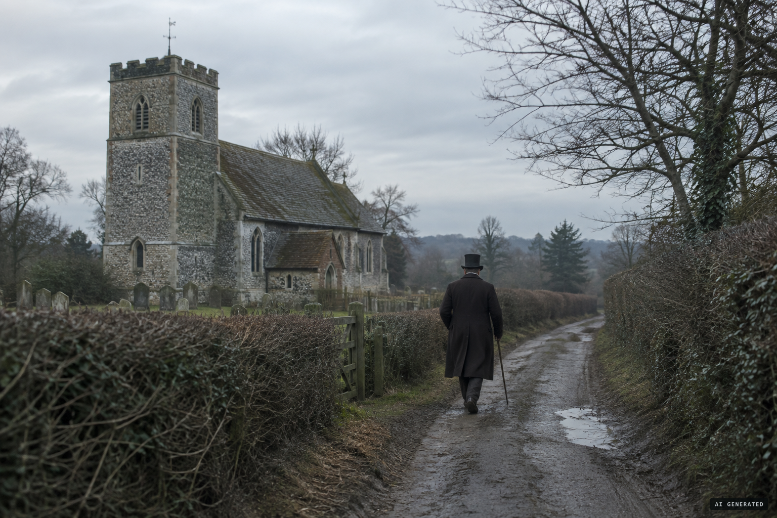 Moor returns from the afternoon service on 2 February