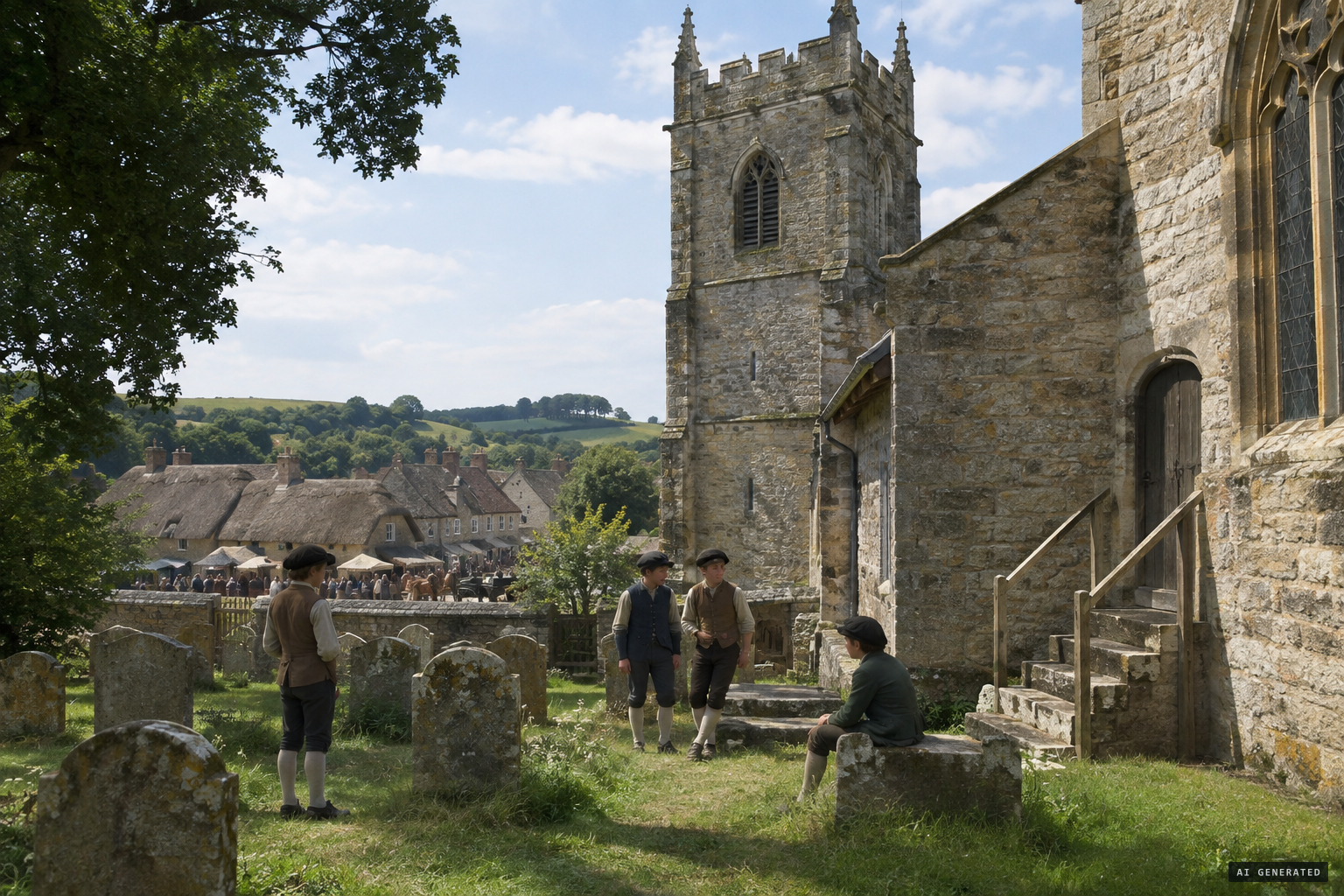 St Mary's Church, Beaminster, where the town school met in a gallery