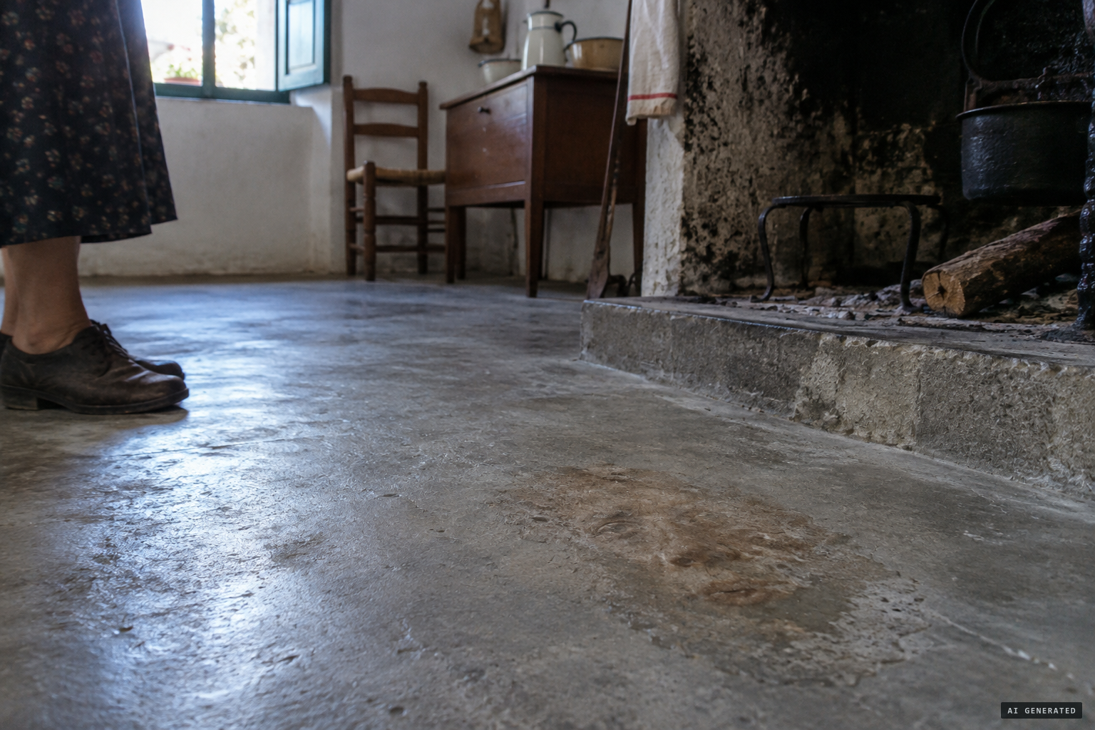 23 August 1971: María sees a face forming on her concrete floor