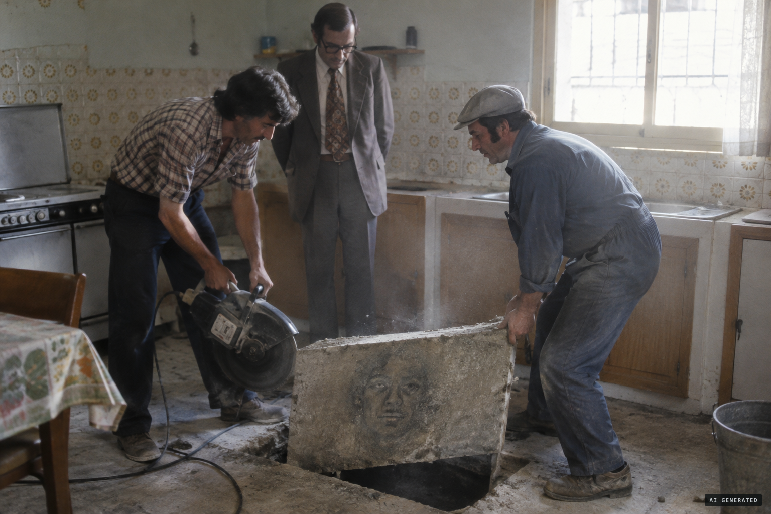 On the mayor's orders, the concrete is cut out for study