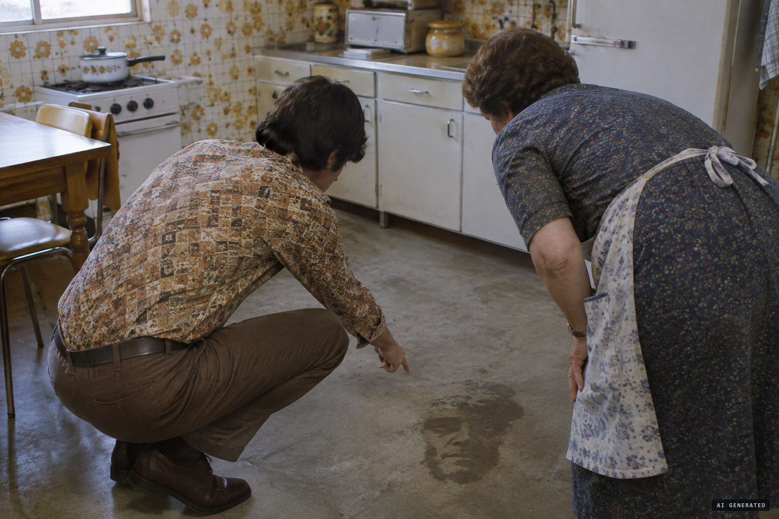 "Come here and look" — mother and son see the face
