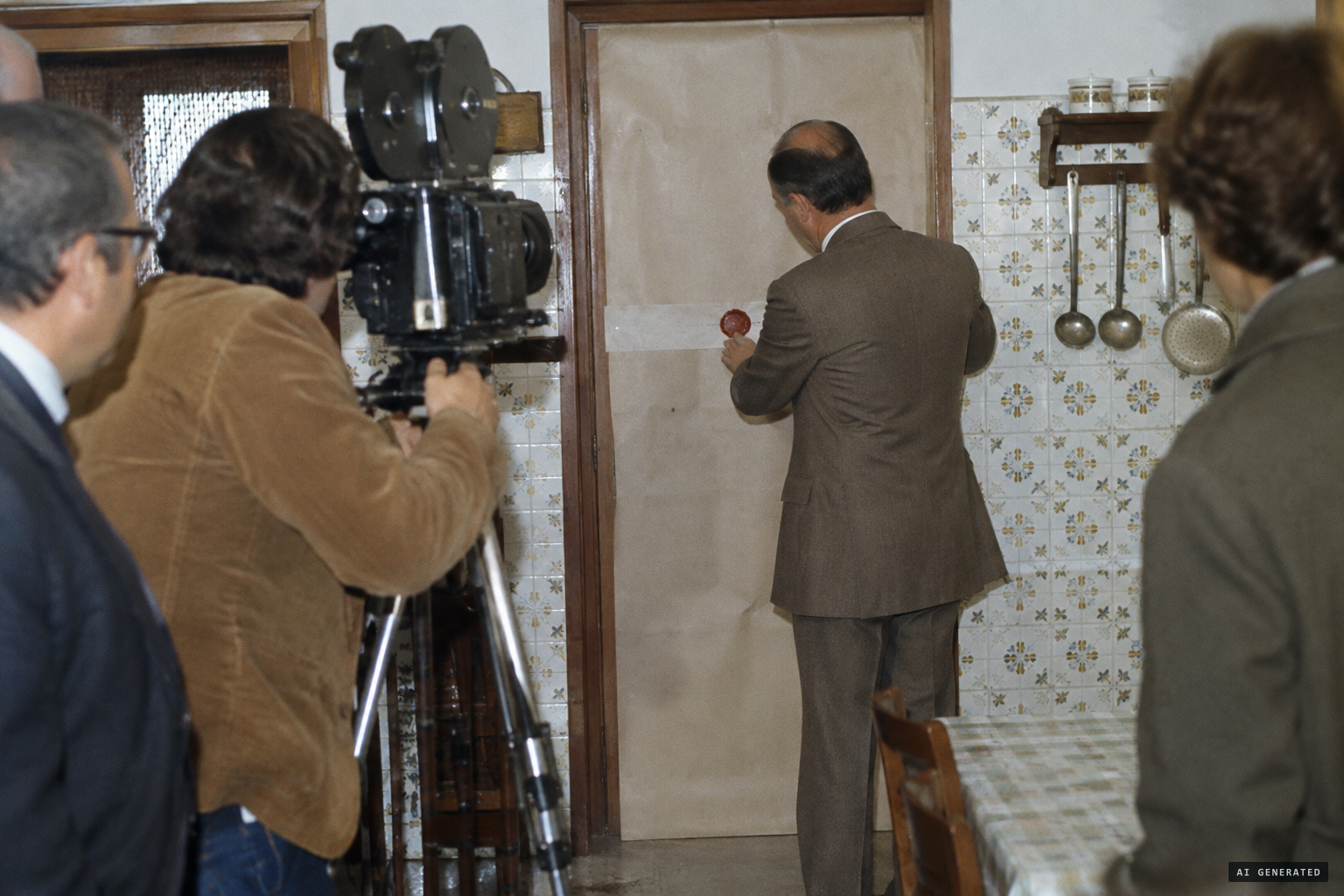 The kitchen is sealed by a notary for three months