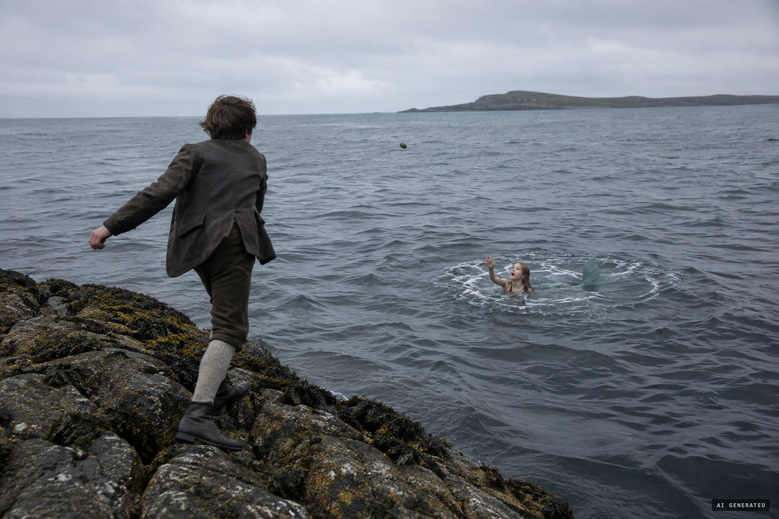 Later retellings: a teenage boy's stone and a mermaid crying out