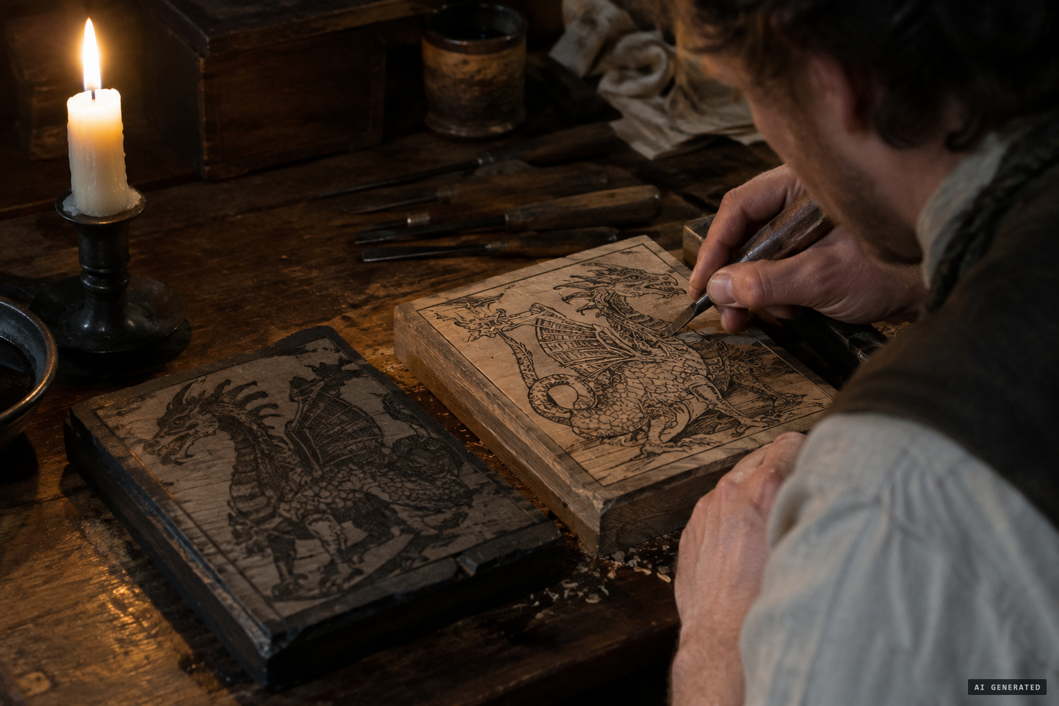 Printers copied each other's woodblocks of the scaled Bête d'Orléans.
