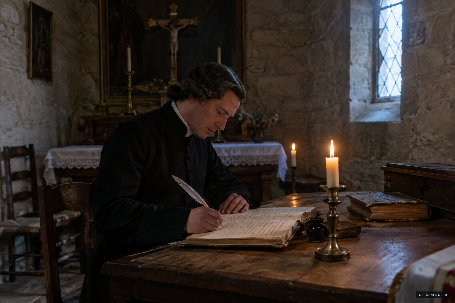 The priest of Val-de-Mercy records the deaths from a carnivorous animal