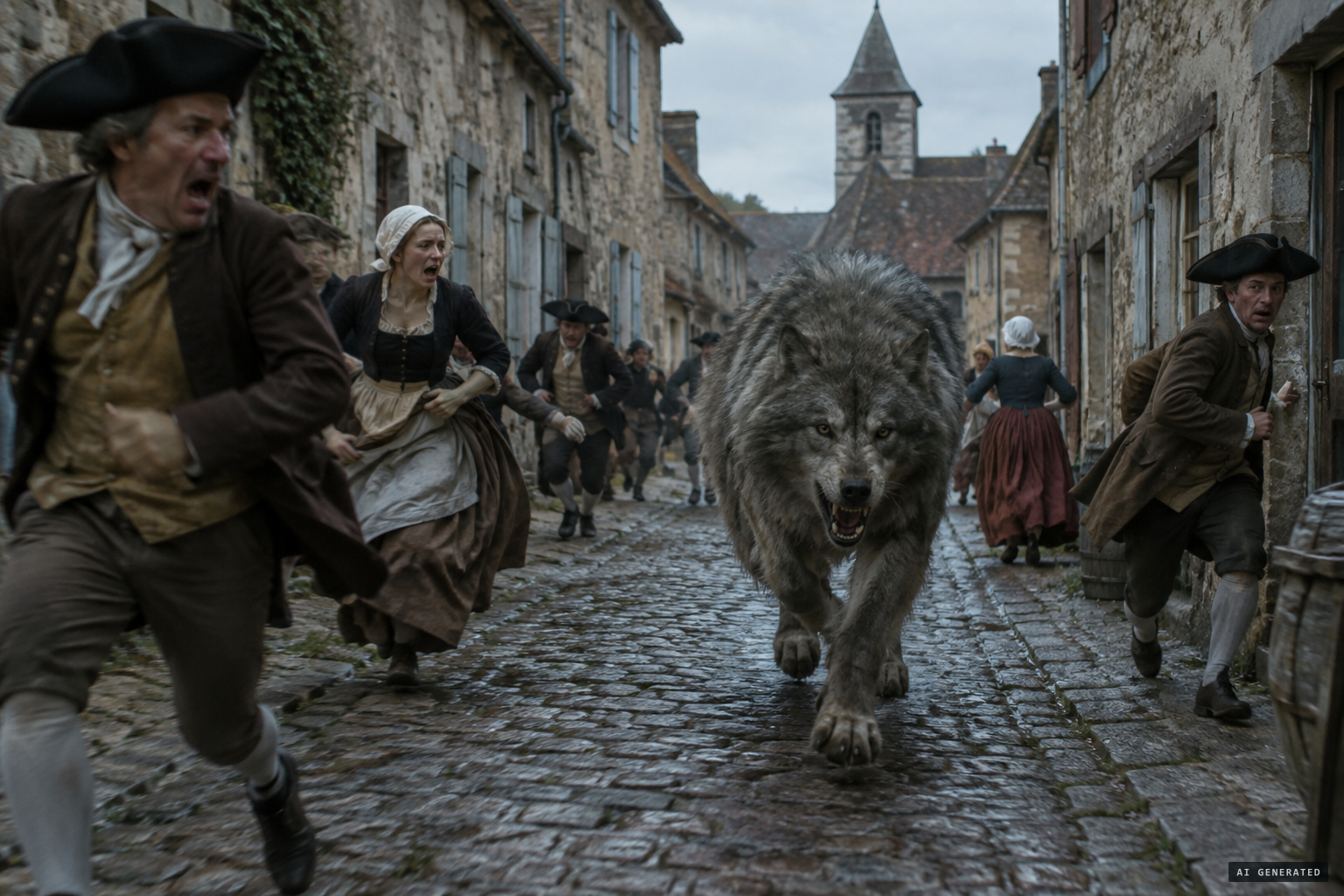The beast gets inside walled Coulanges-la-Vineuse and panic follows