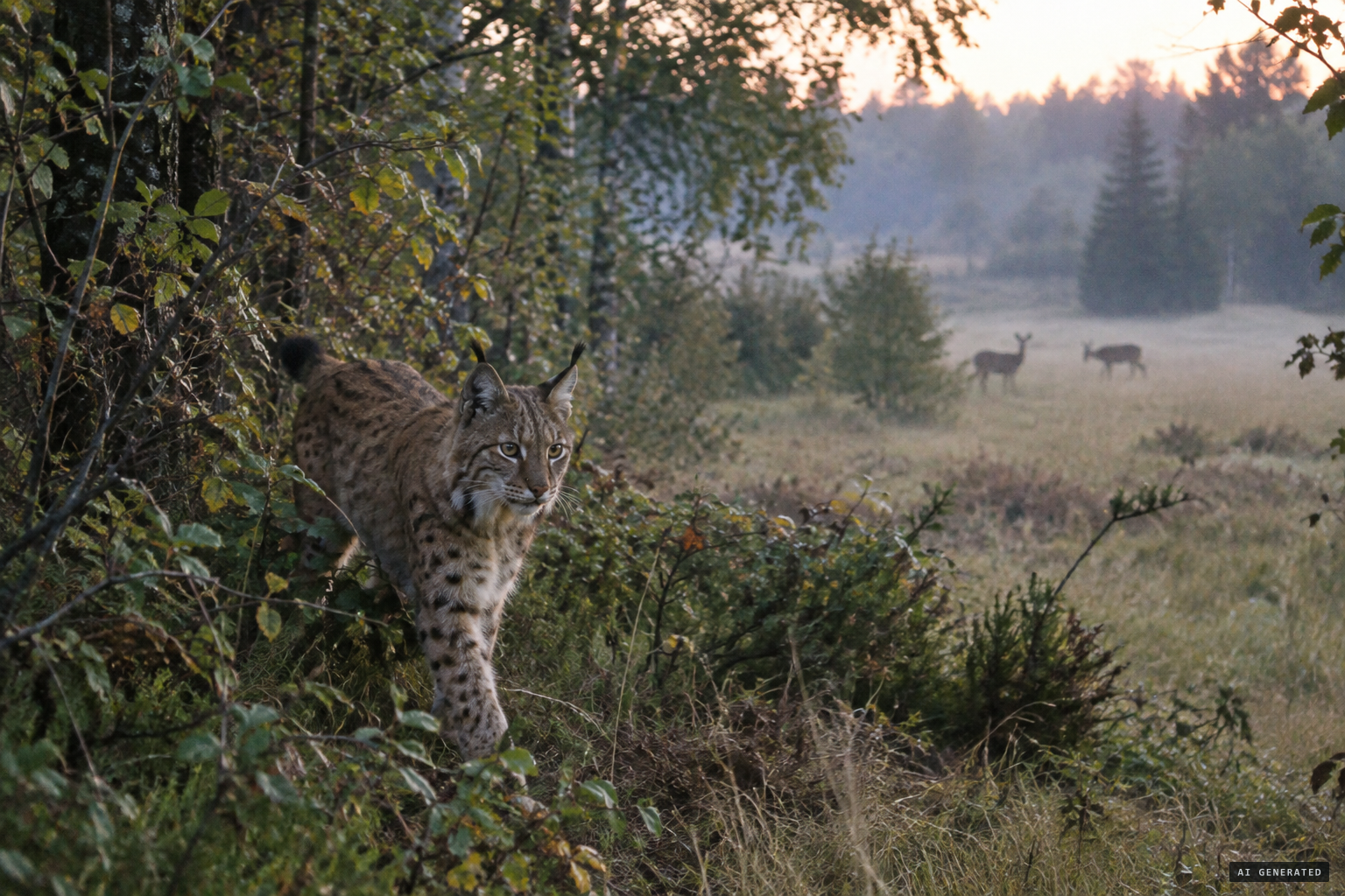 Meurger's theory: a lynx quietly released to control disease among roe deer
