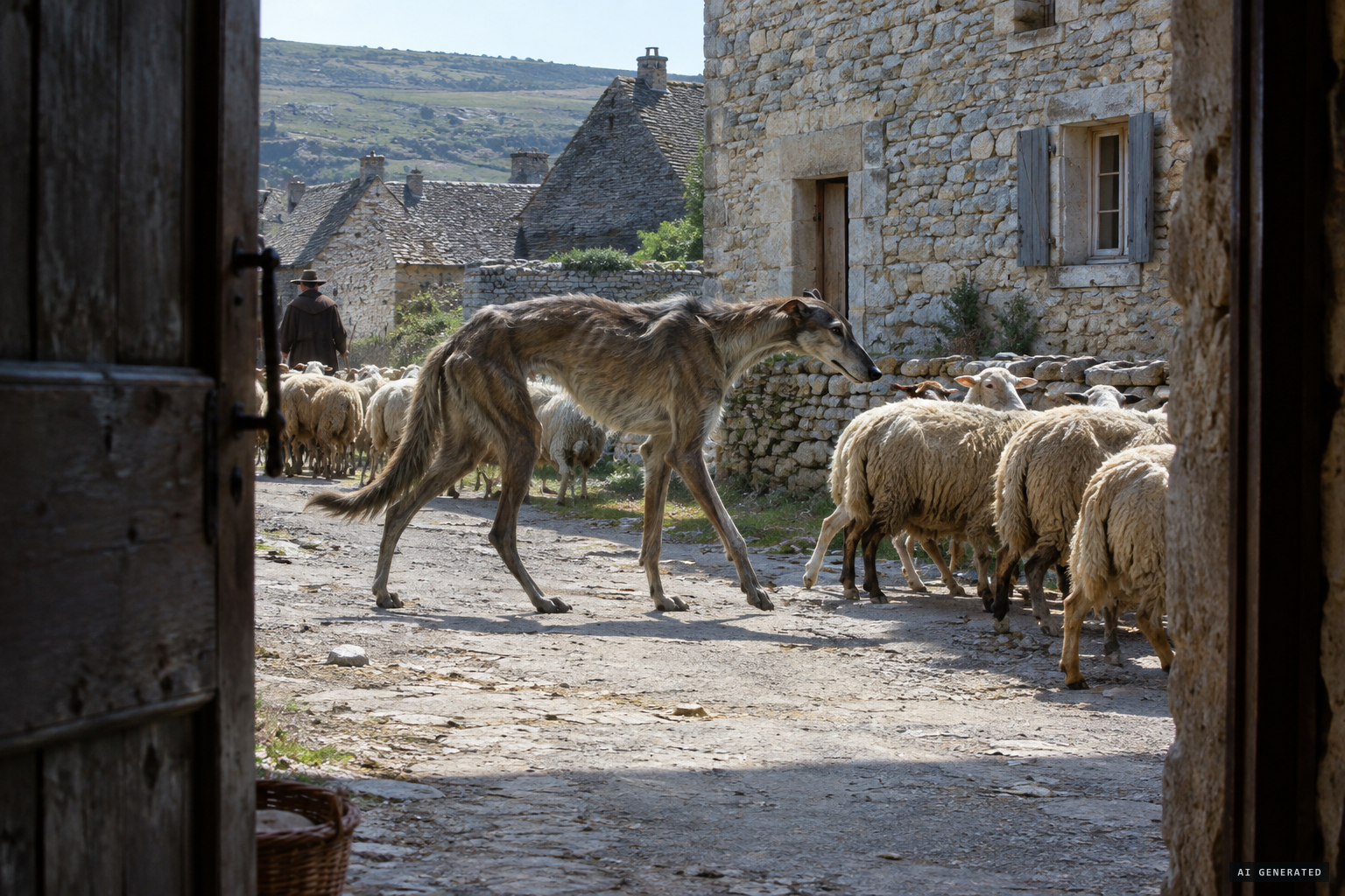 "A wolf but not a wolf" passes through the herd in daylight