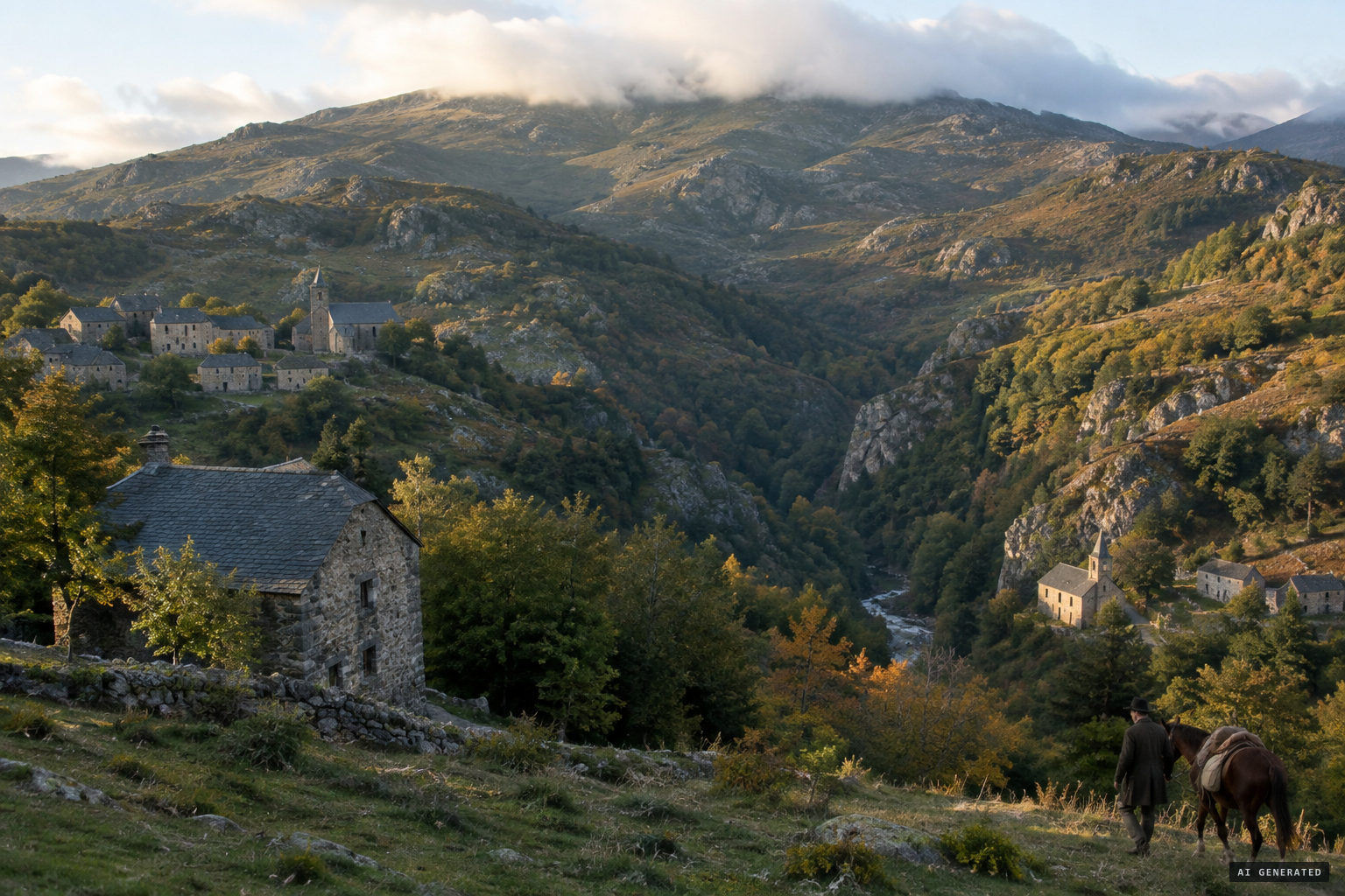 The rugged country around Mont Lozère where the fear returned