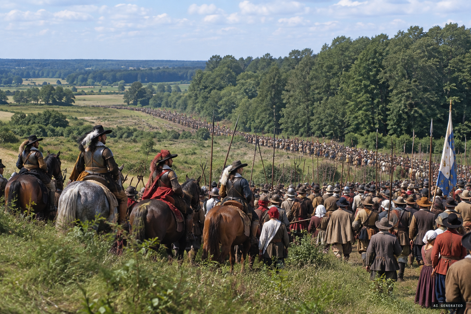 The Comte de la Suze's hunt of 5,000 to 6,000 people