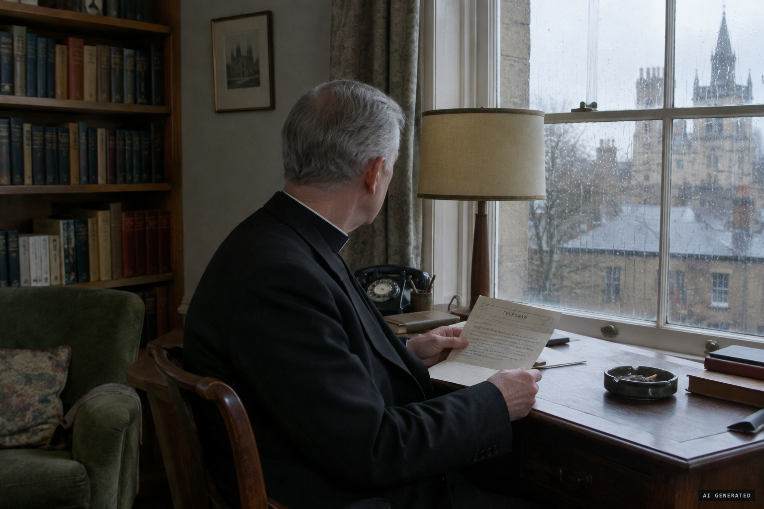 Bishop James Pike on sabbatical in Cambridge, early 1966, after news of his son's death