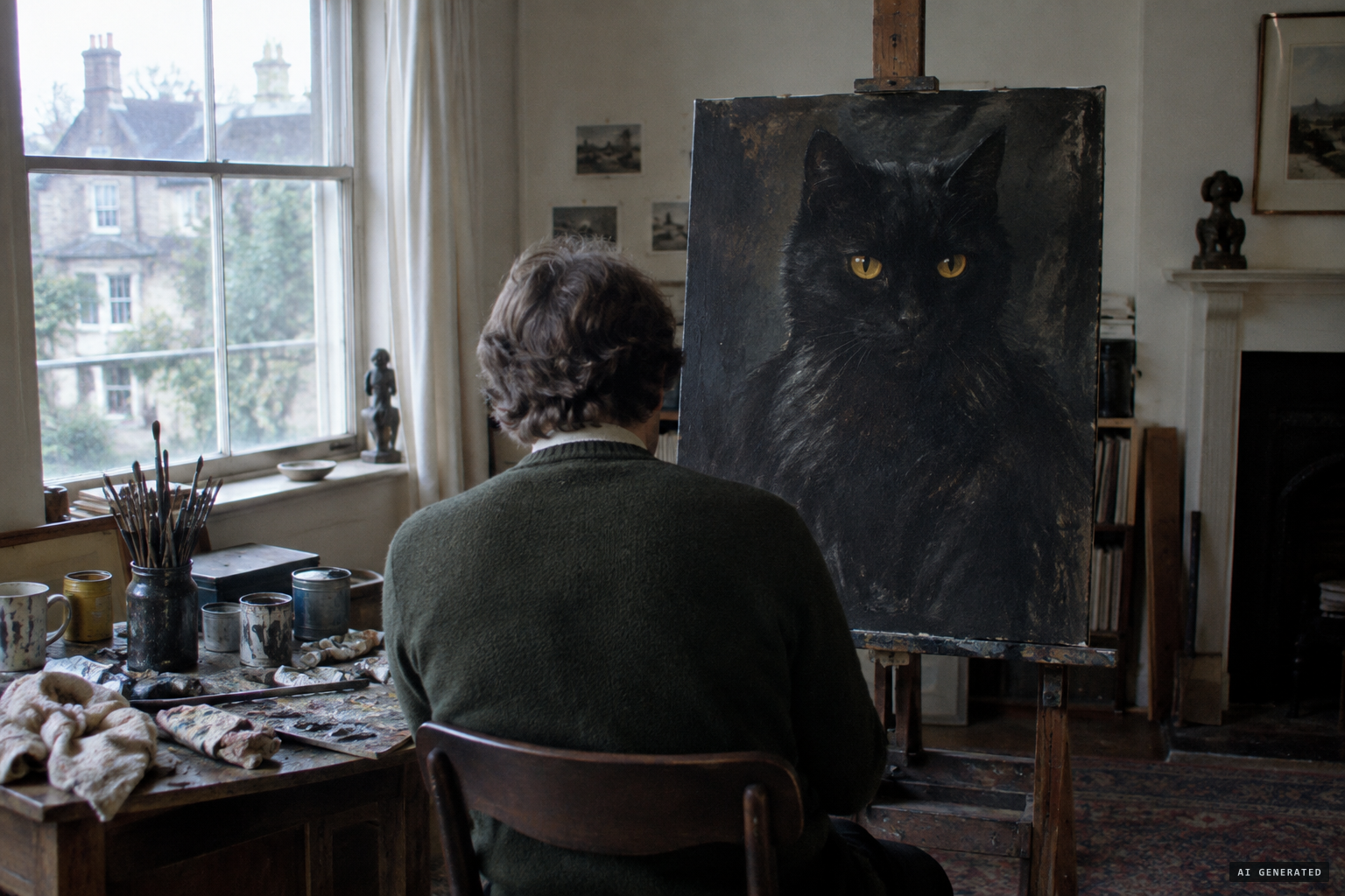 McAssey's painting of the cat