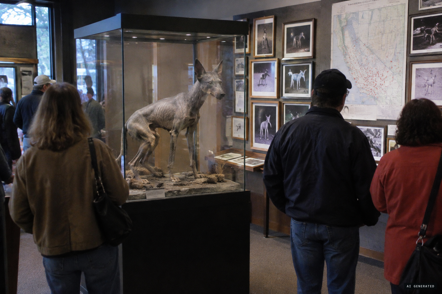 The mount on display at the Lost World Museum by October 2009.