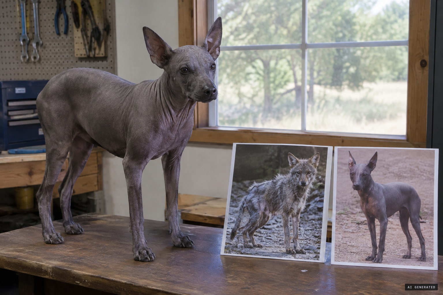 Mangy coyote, hairless dog, or "a freak of nature"?