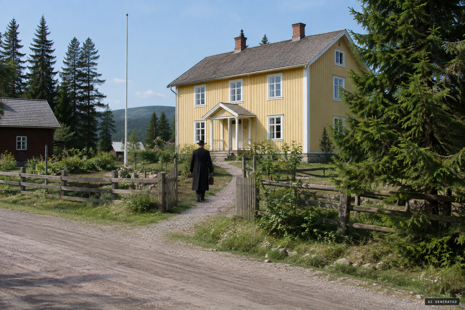 The Borgvattnet vicarage, finished in 1876, home to the parish clergy.