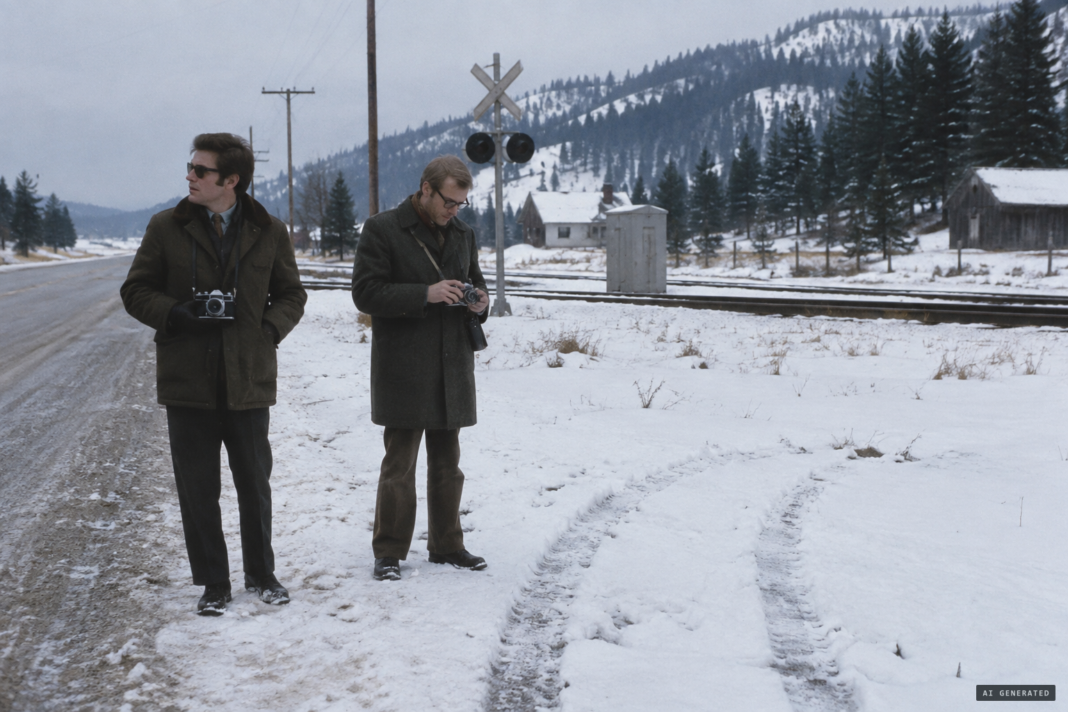 The men return with cameras to find the Jeep gone