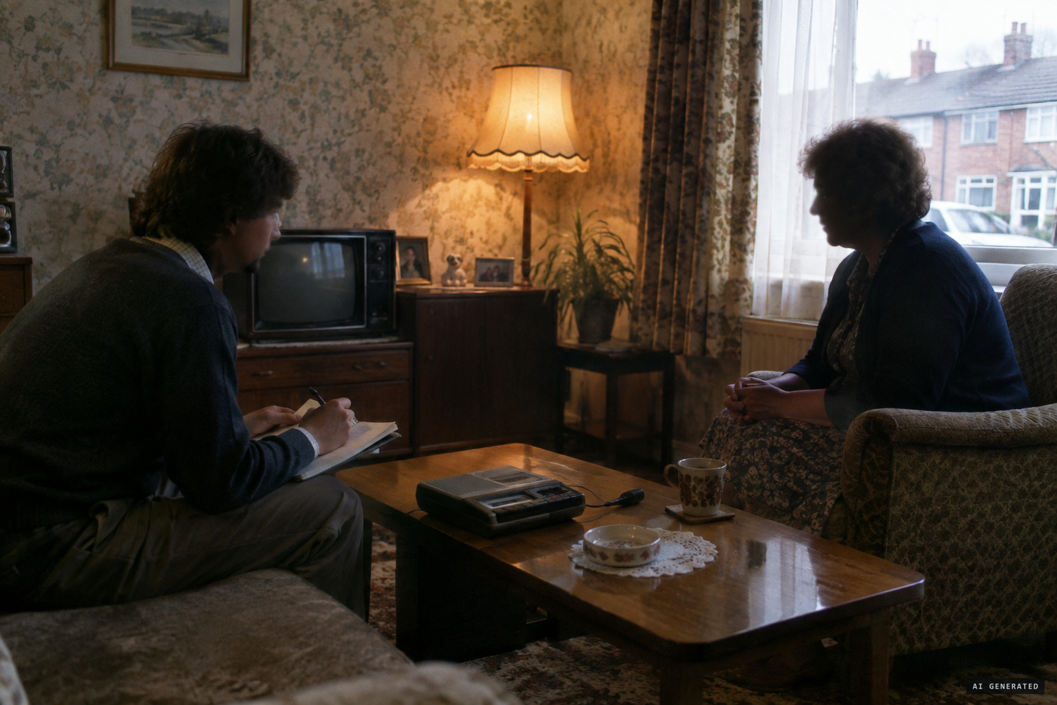 Andrew Collins interviewing the witnesses