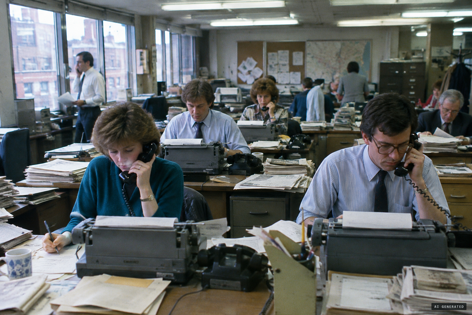 Reports arriving at the local newspaper office