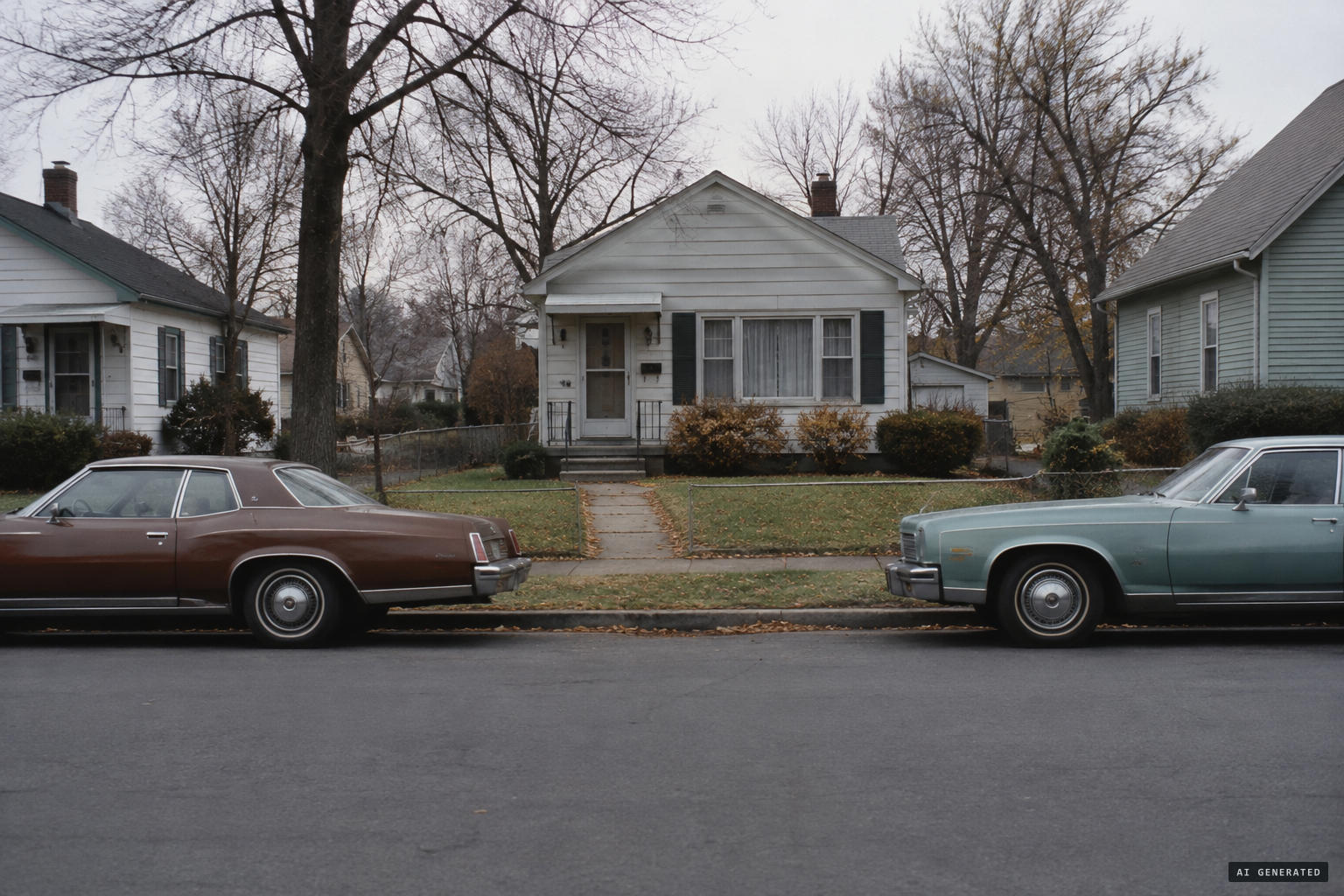 The Goodin family's small bungalow on Lindley Street, Bridgeport