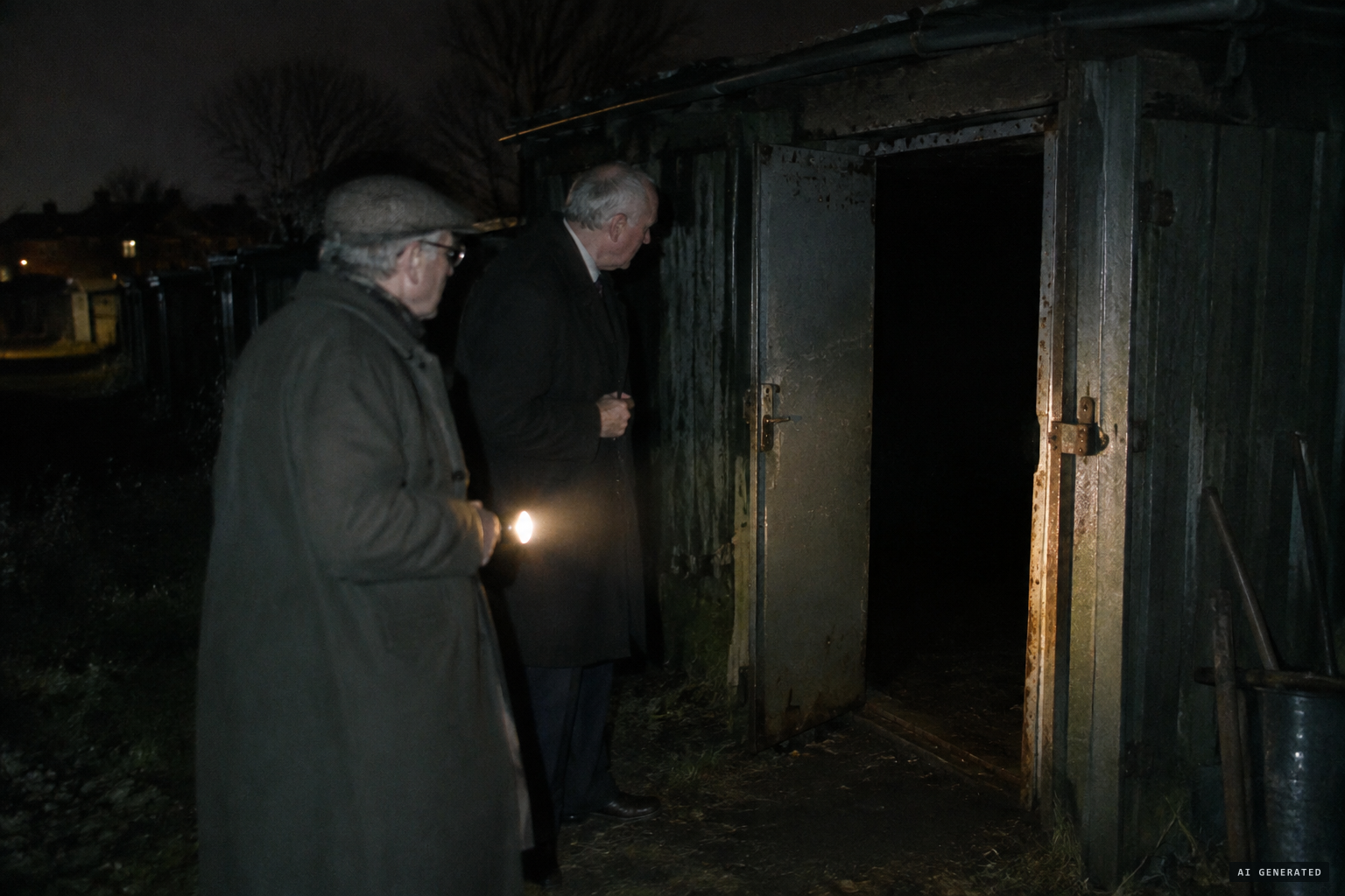 Night exorcism: the walls thud and the iron door swings open