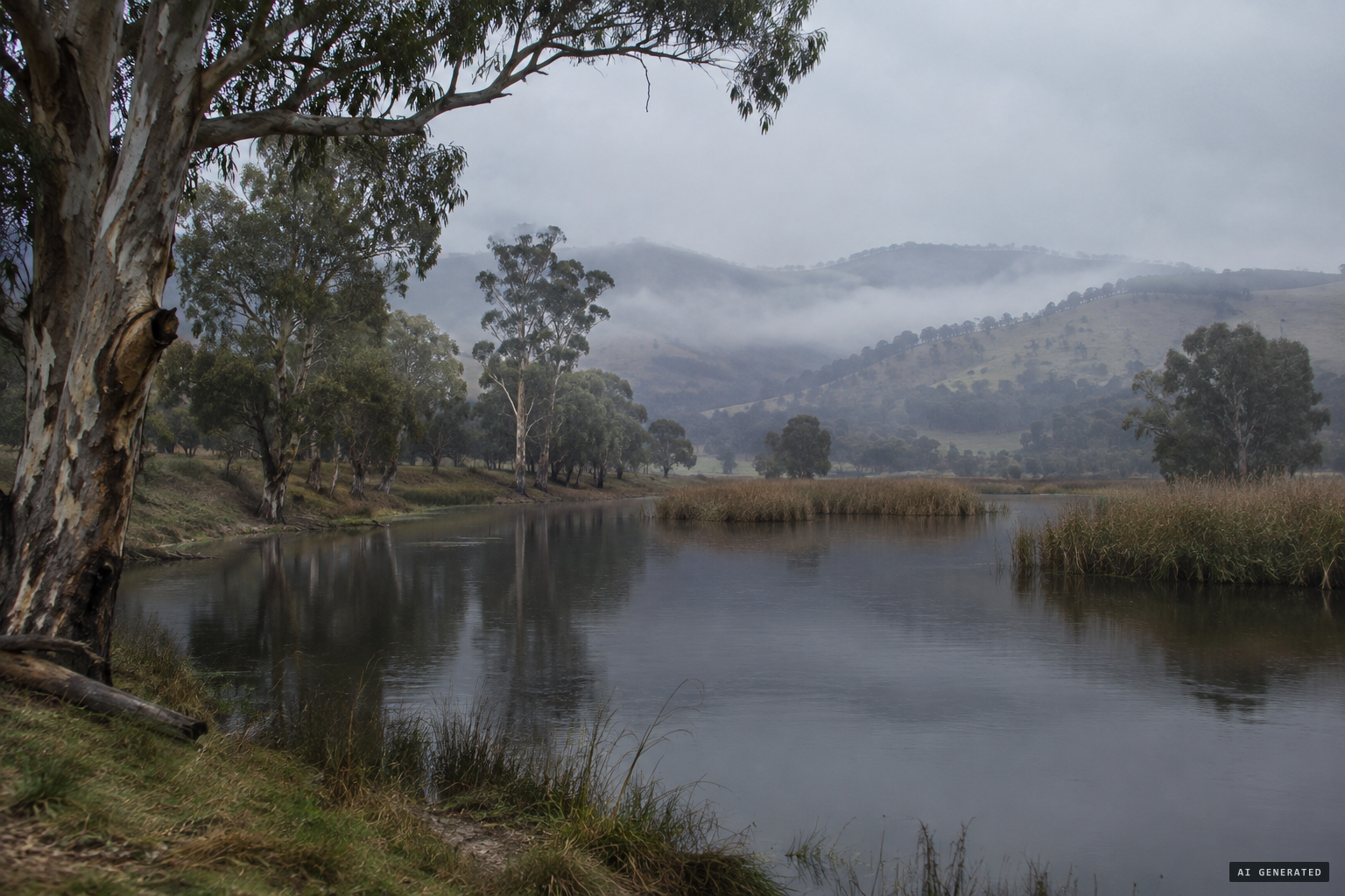 The lagoons of the Tumut valley, long reputed the favourite haunt of the bunyip