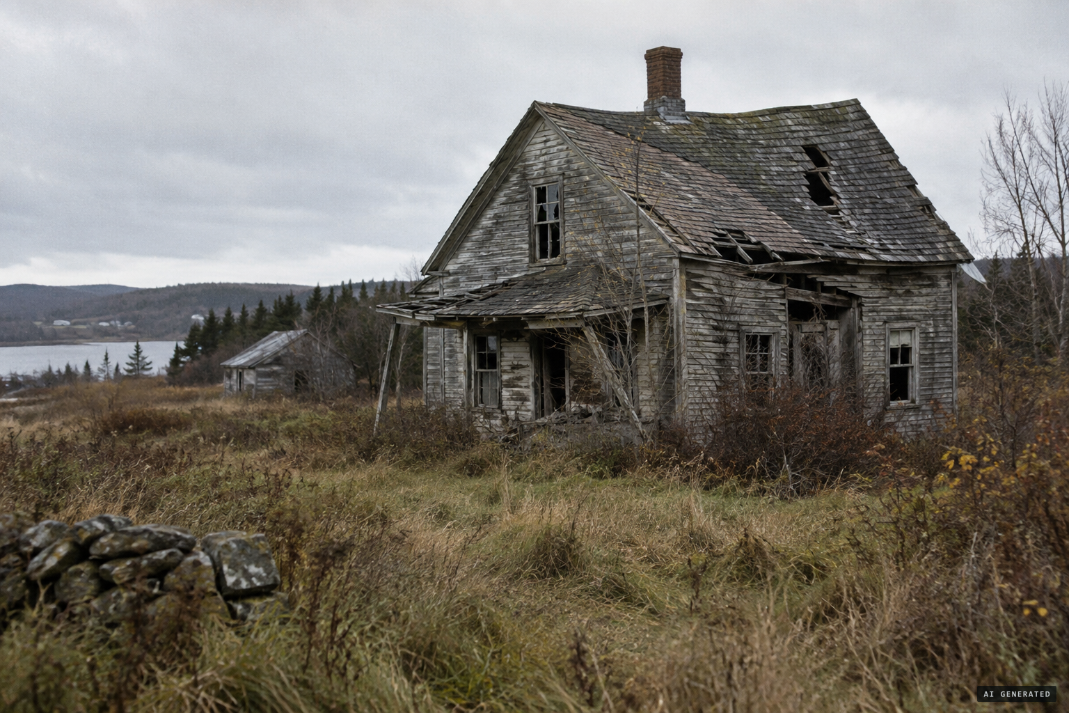 The house falls to ruin after Alexander's death