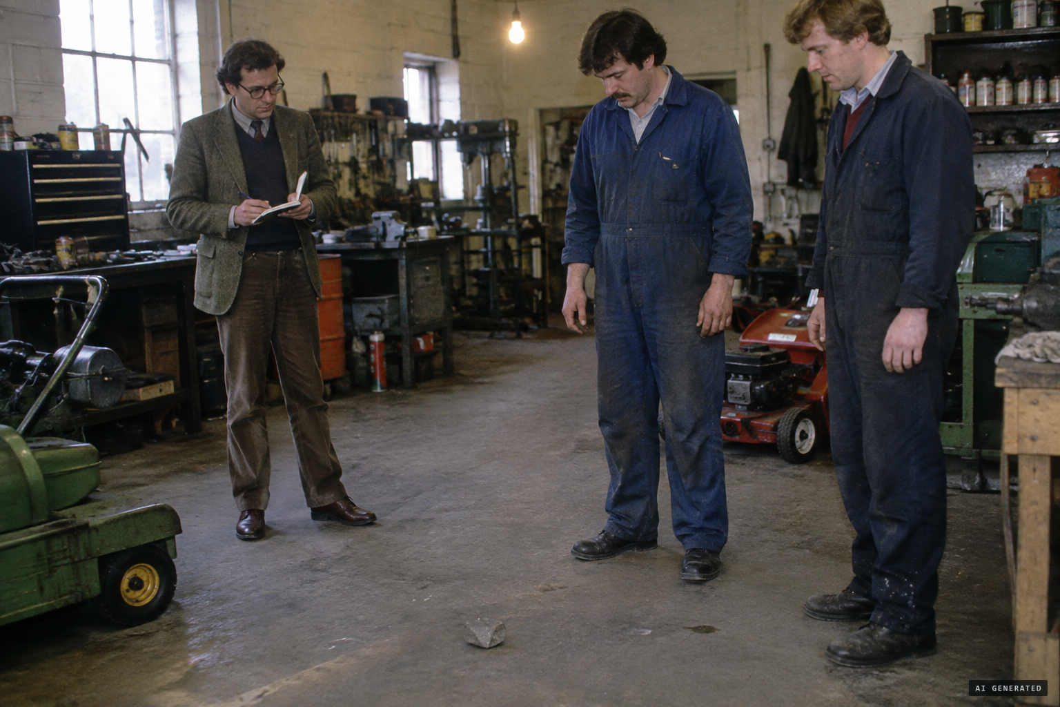 On Fontana's first visit, a stone is thrown while everyone's hands are in view