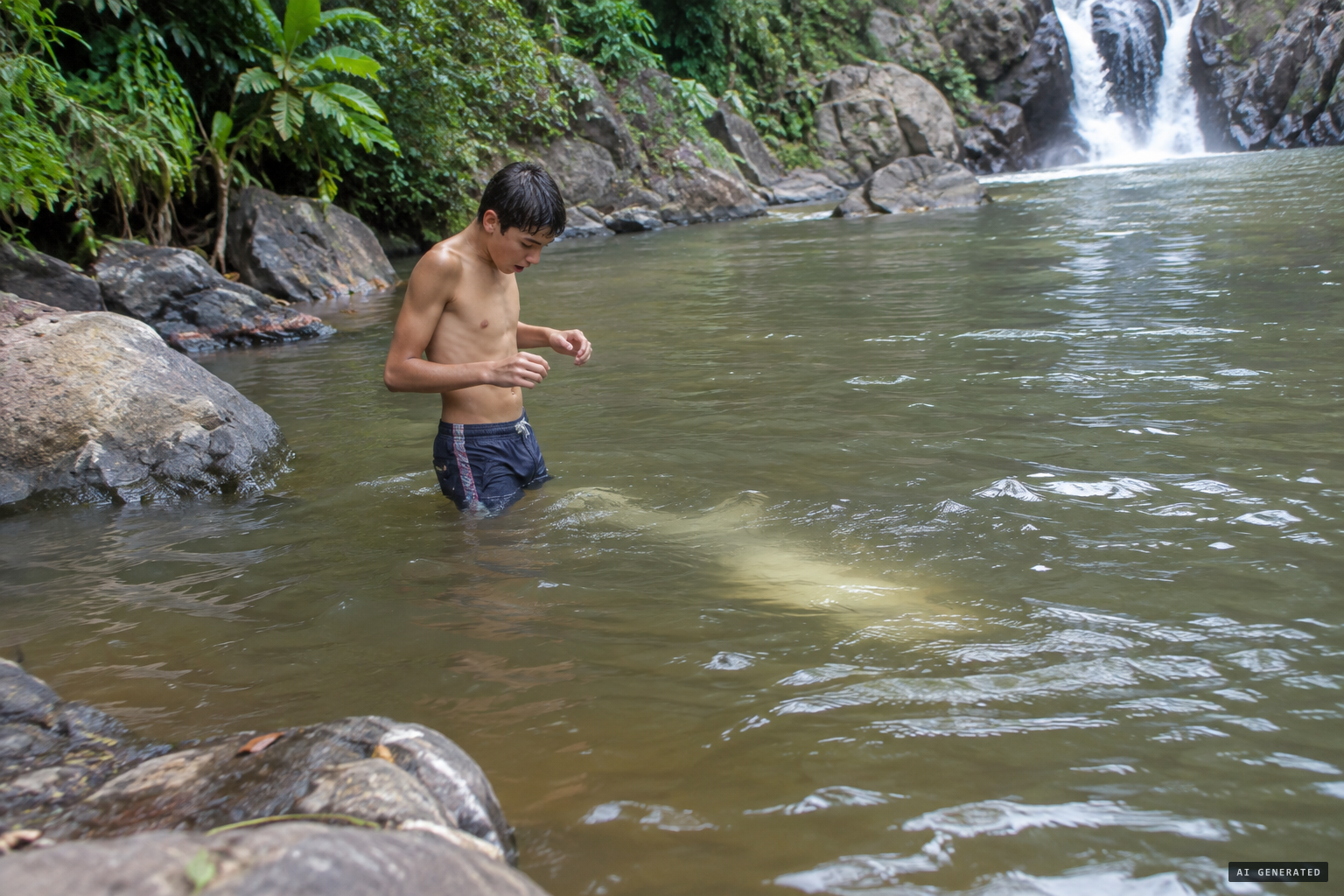 "I was in the river and I felt something grabbing my legs"