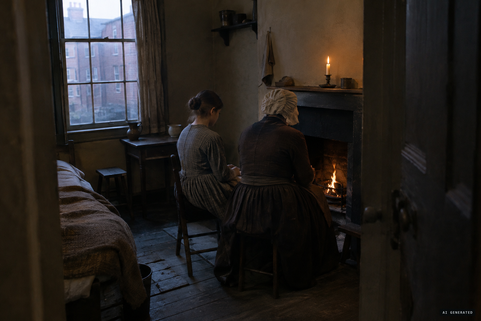 Early evening, 8 September 1853: only Mrs Parsloe and Emma Ward at home
