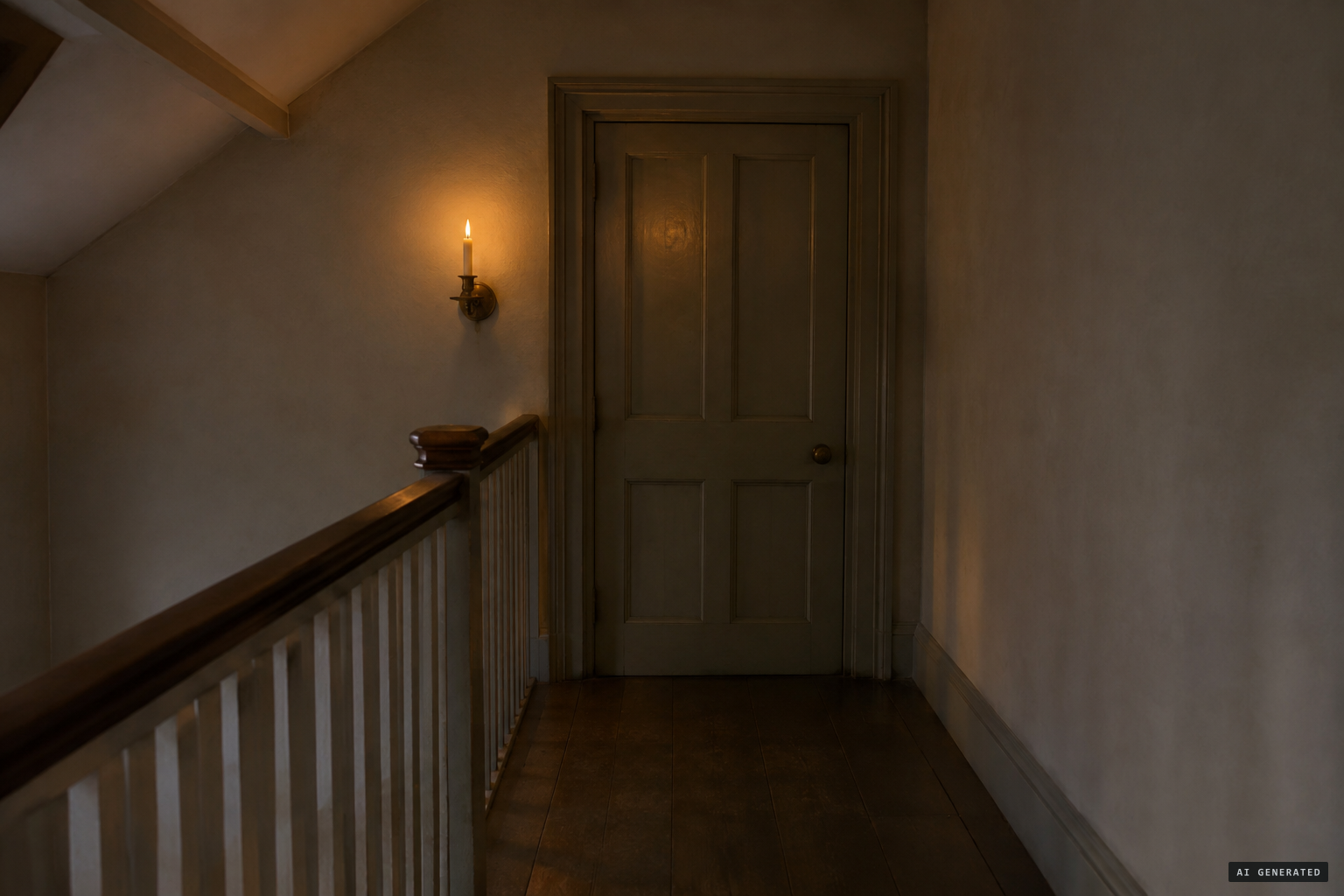 The bedroom door, and what four people said stood behind it