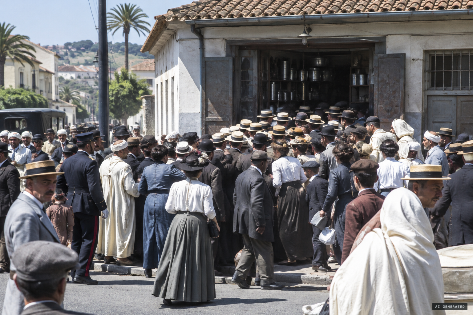 More than 300 people a day force their way into the shop and home.