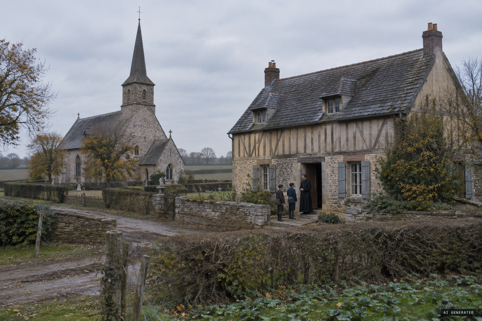 The presbytery of Cideville, where Abbé Tinel taught his two pupils