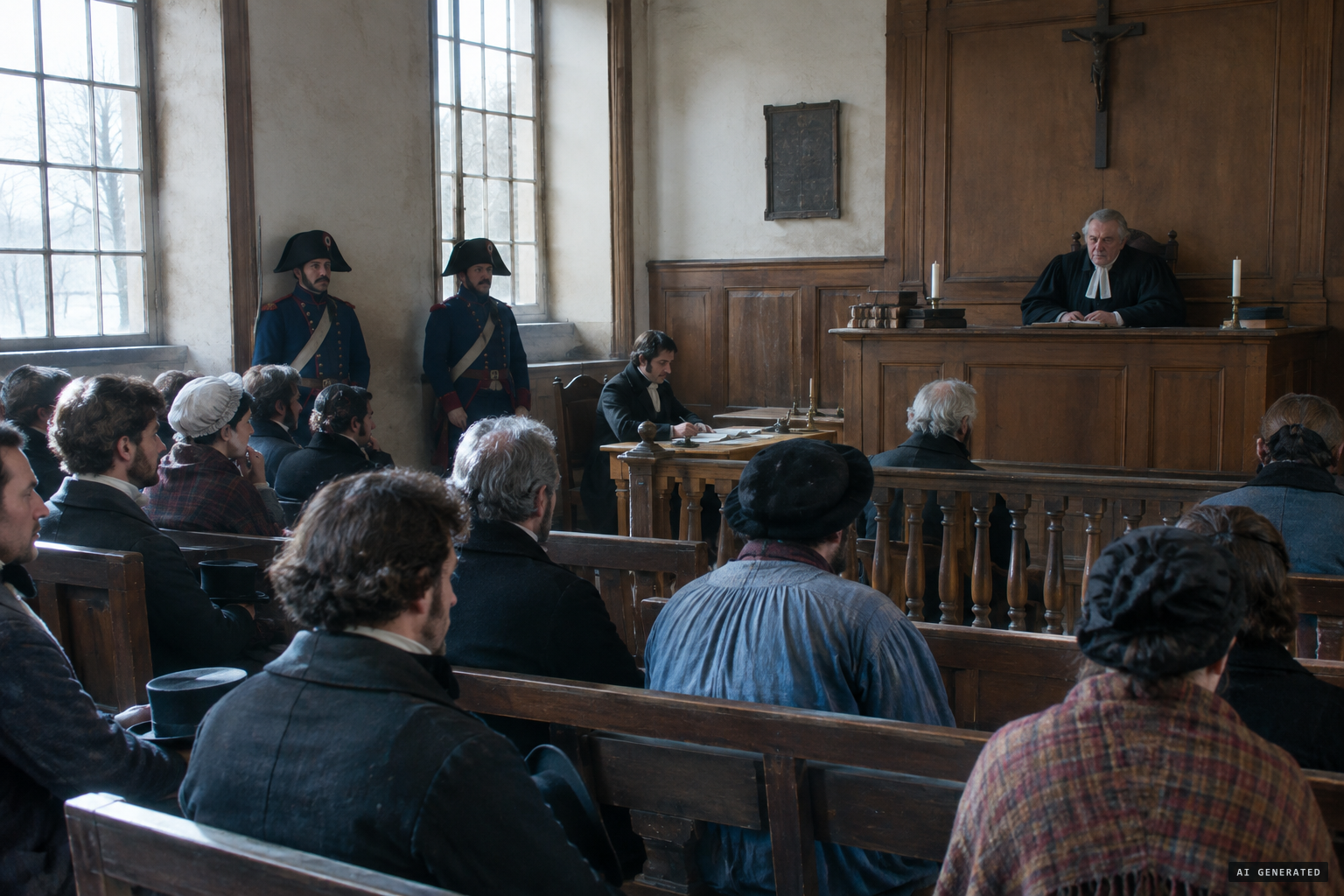January 1851: over thirty witnesses testify before Judge Folloppe at Yerville