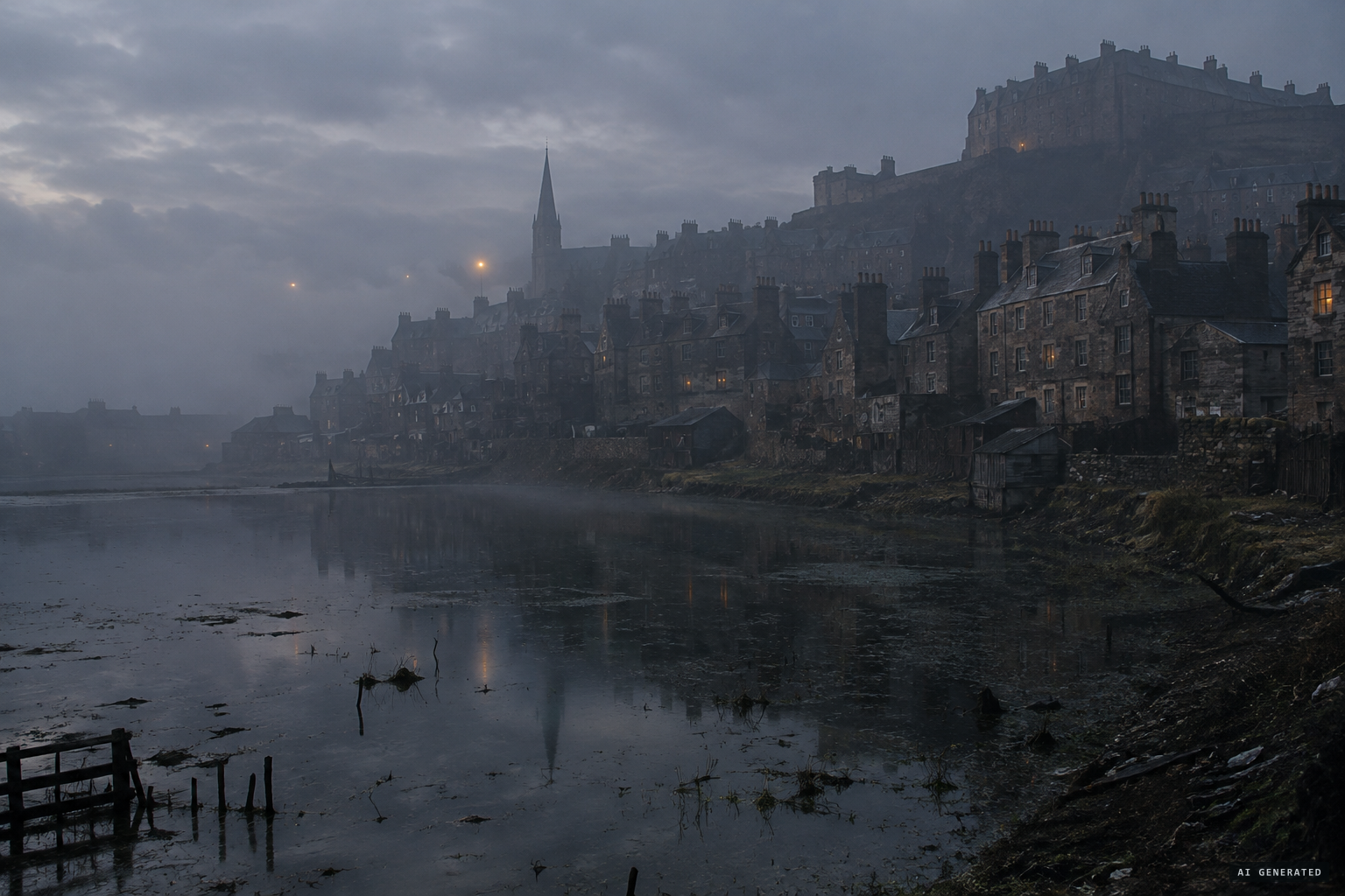 Gas from the polluted Nor Loch was thought to cause eerie lights