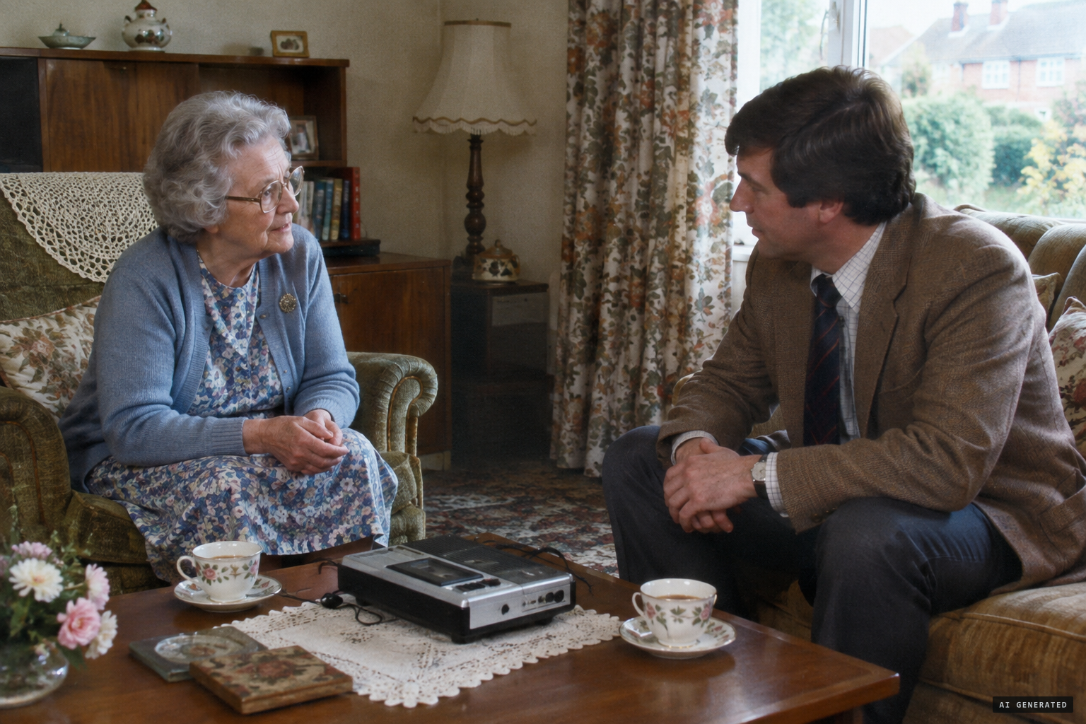 Elsie tells Joe Cooper all five photographs were faked