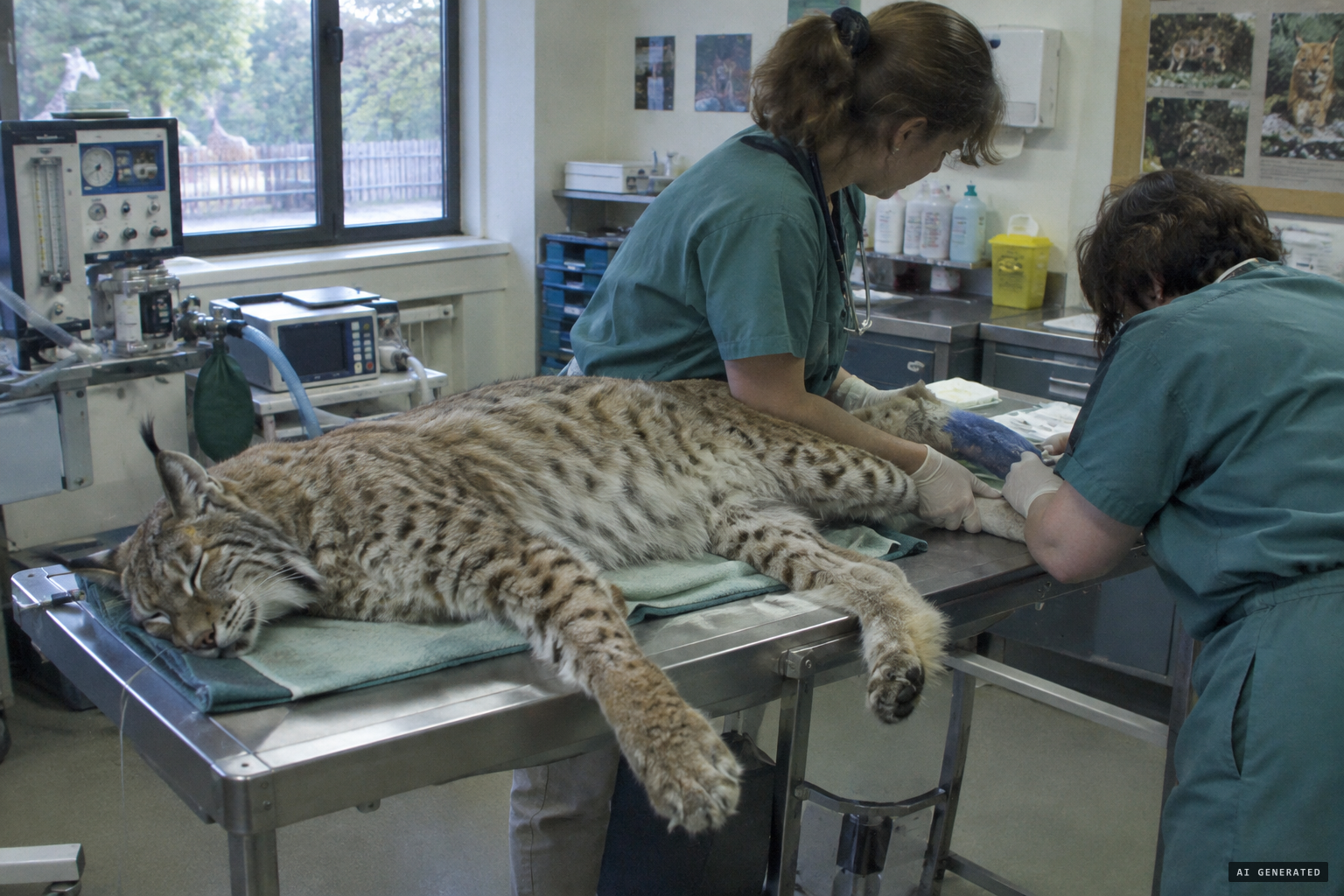 At London Zoo she is identified as a young female European lynx