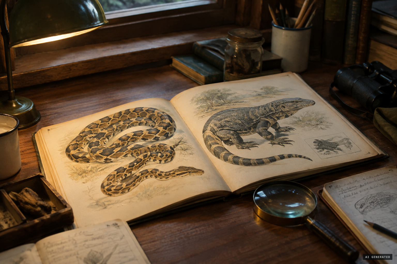 An escaped python or a monitor lizard proposed as explanations