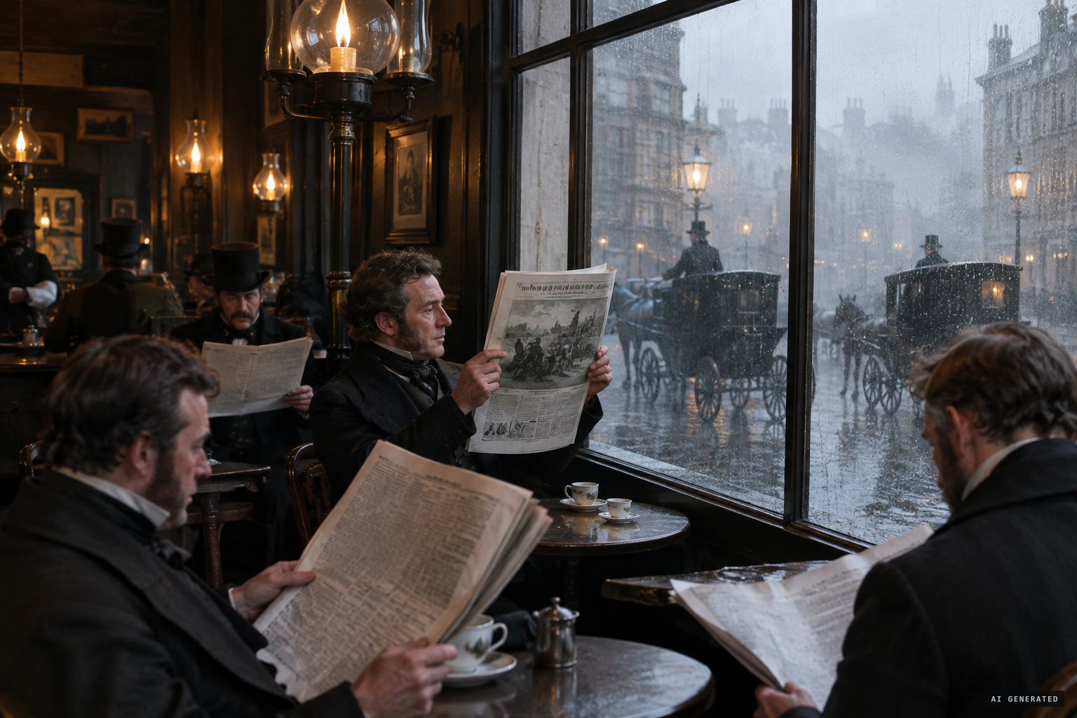 The Morning Chronicle and the Illustrated London News carry the story to London.