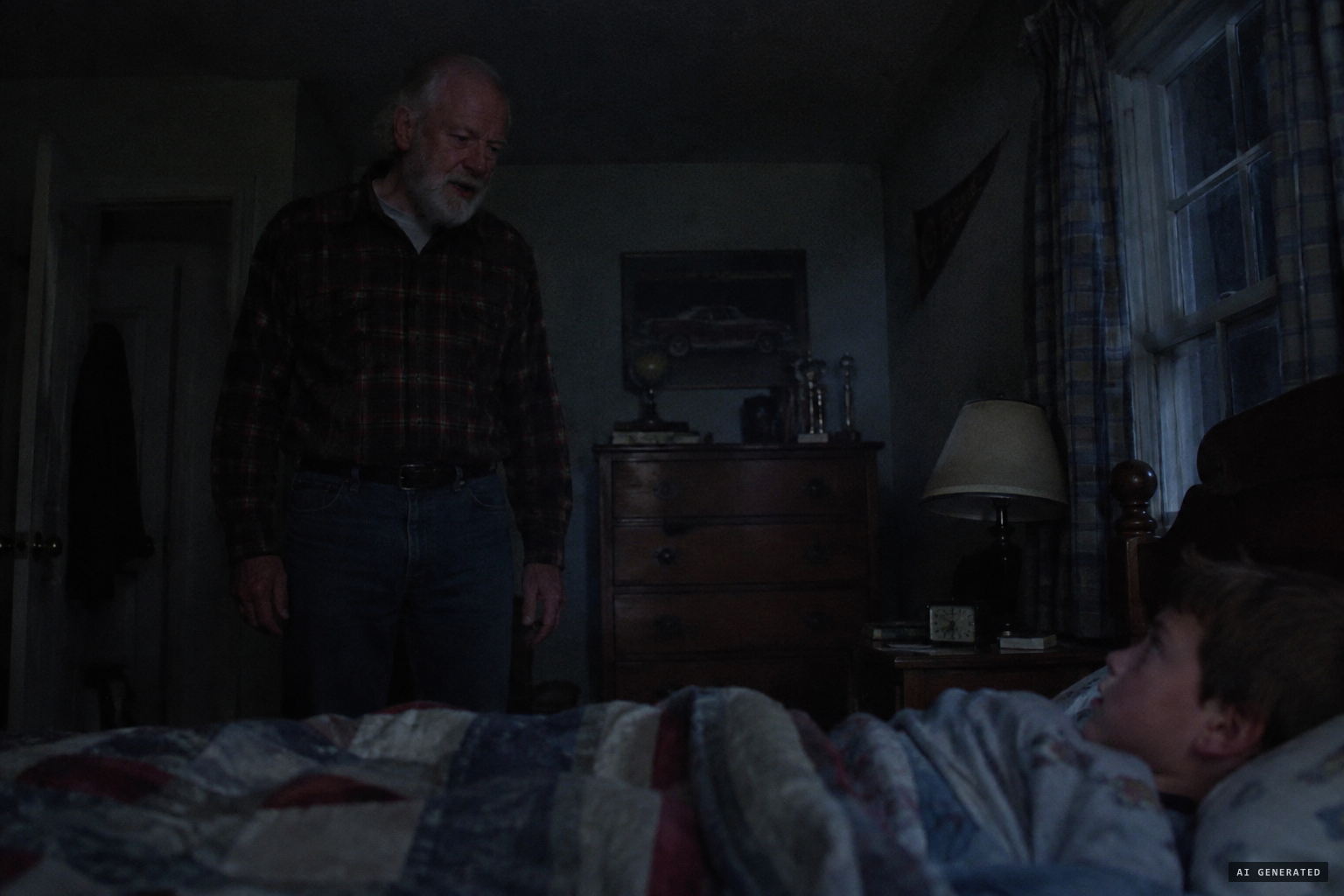 At other times an old white-bearded man who spoke Latin and threatened David's soul