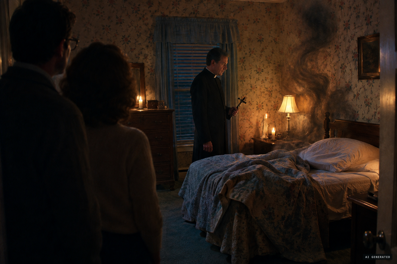 During the exorcisms, Lorraine Warren said a black mist formed beside David