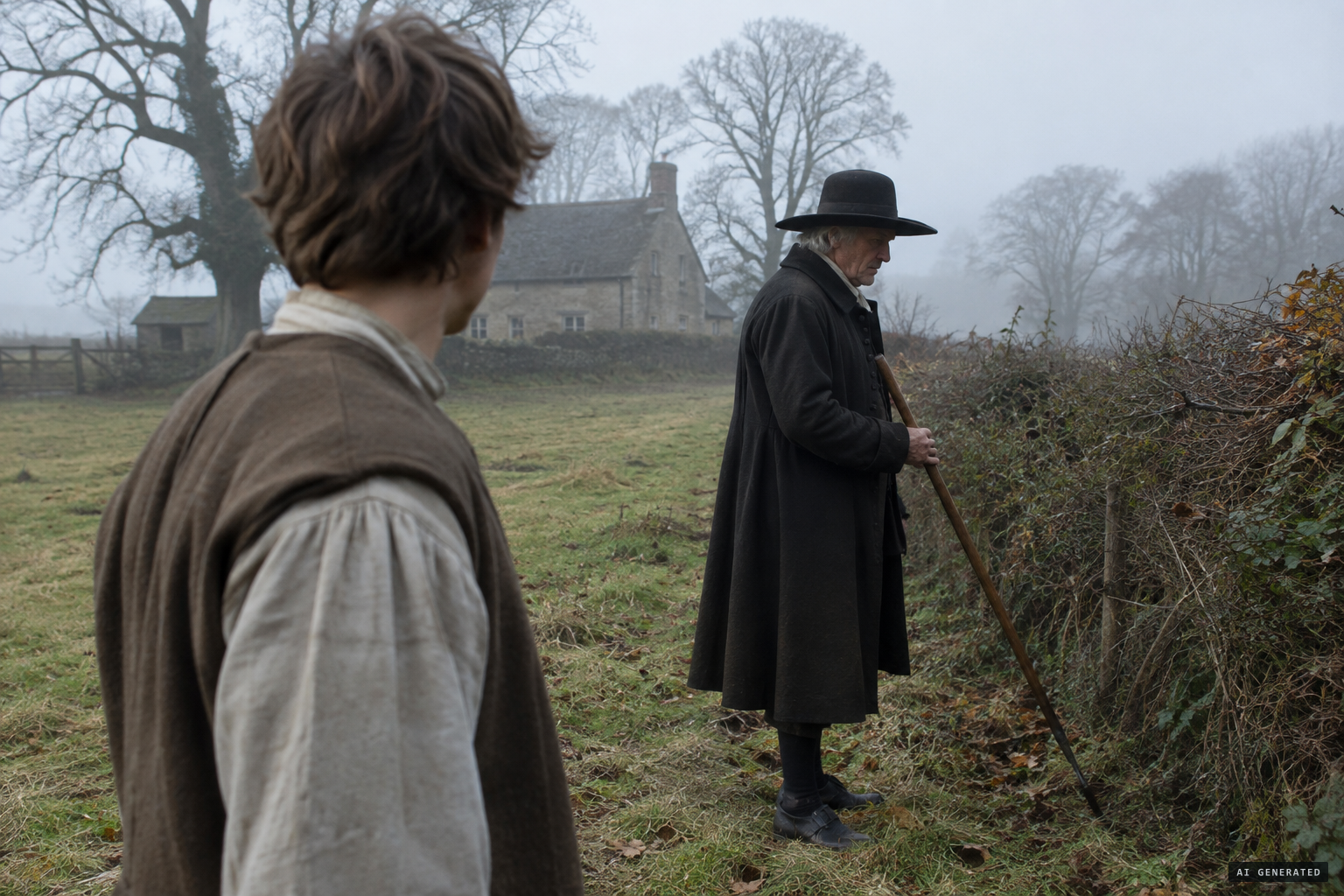 Francis Fry meets an aged gentleman with a pole for killing moles