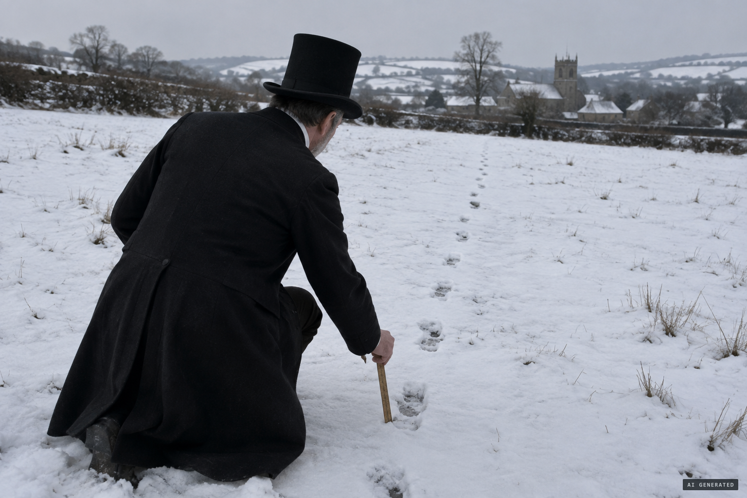 Rev. Musgrove measures the interval: "undeviatingly 8½ inches."