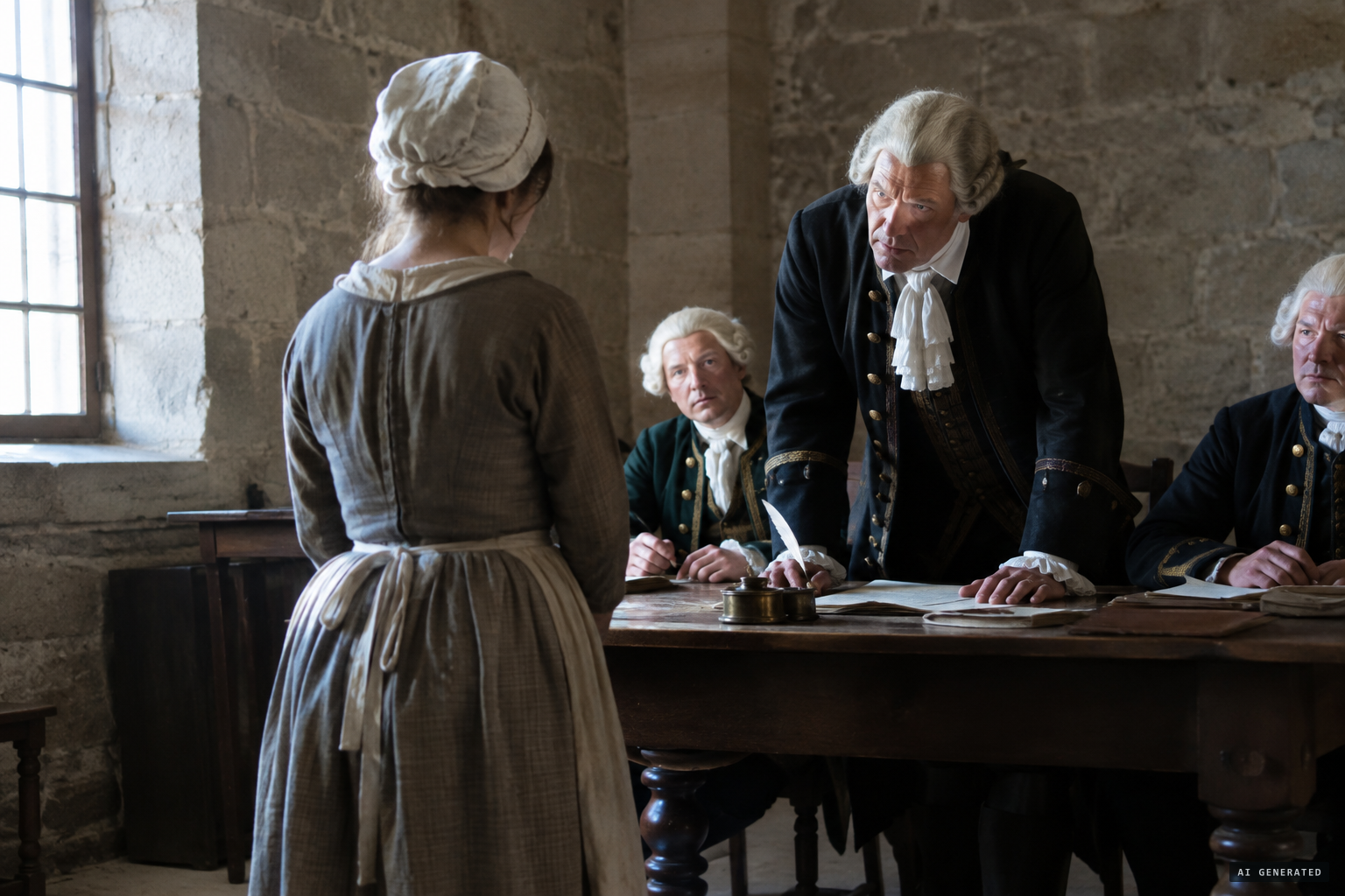 A young servant girl is pressured into accusing the housewife