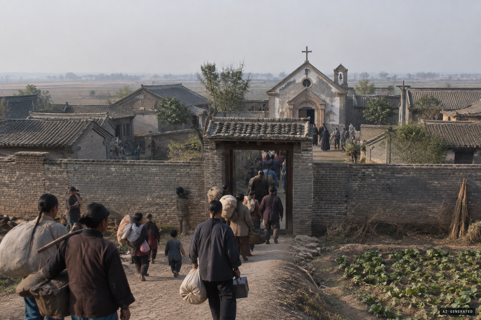 Donglü, a Catholic village near Baoding, where refugees gathered in 1900
