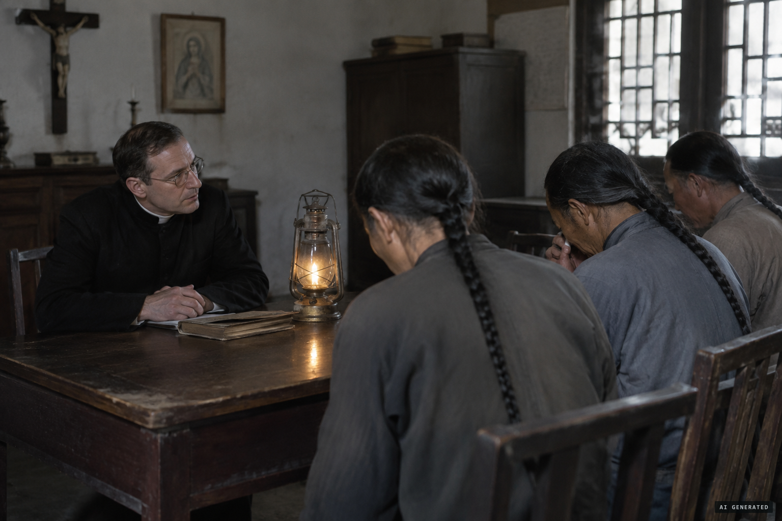 Converted former Boxers tell Father Dai Muling of the 'white lady'