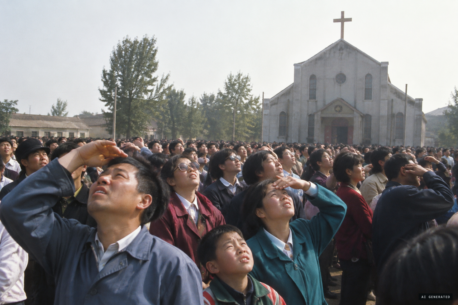 In 1995 more than 30,000 gathered at Donglü for a reported solar event